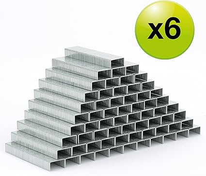 Rapesco 1736 Business Pack: 24/6mm (No.16) Galvanised Staples, 6 Boxes of 5000