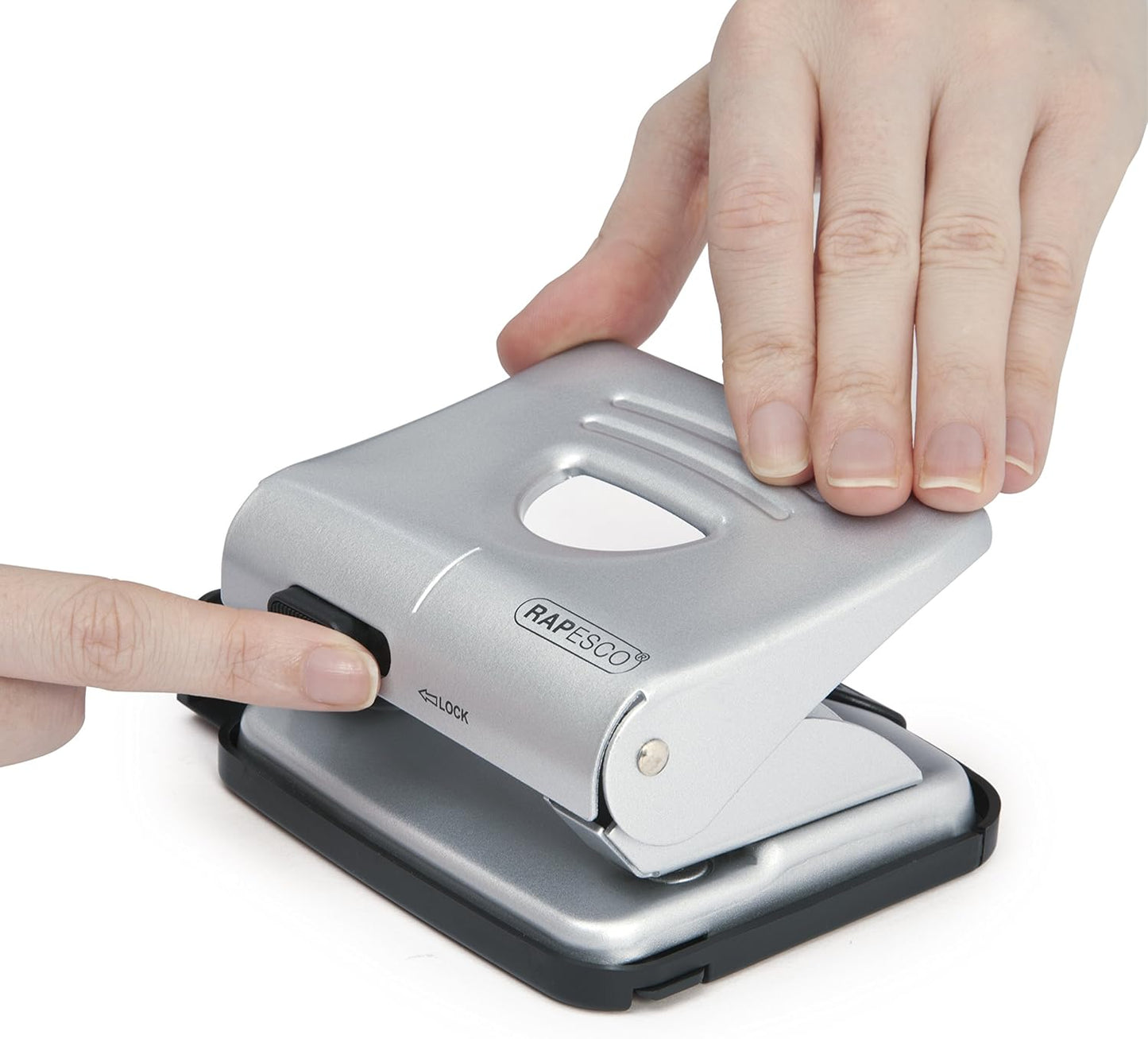 Rapesco 1029 825 2-Hole Metal Punch, 25 sheet Capacity, Silver