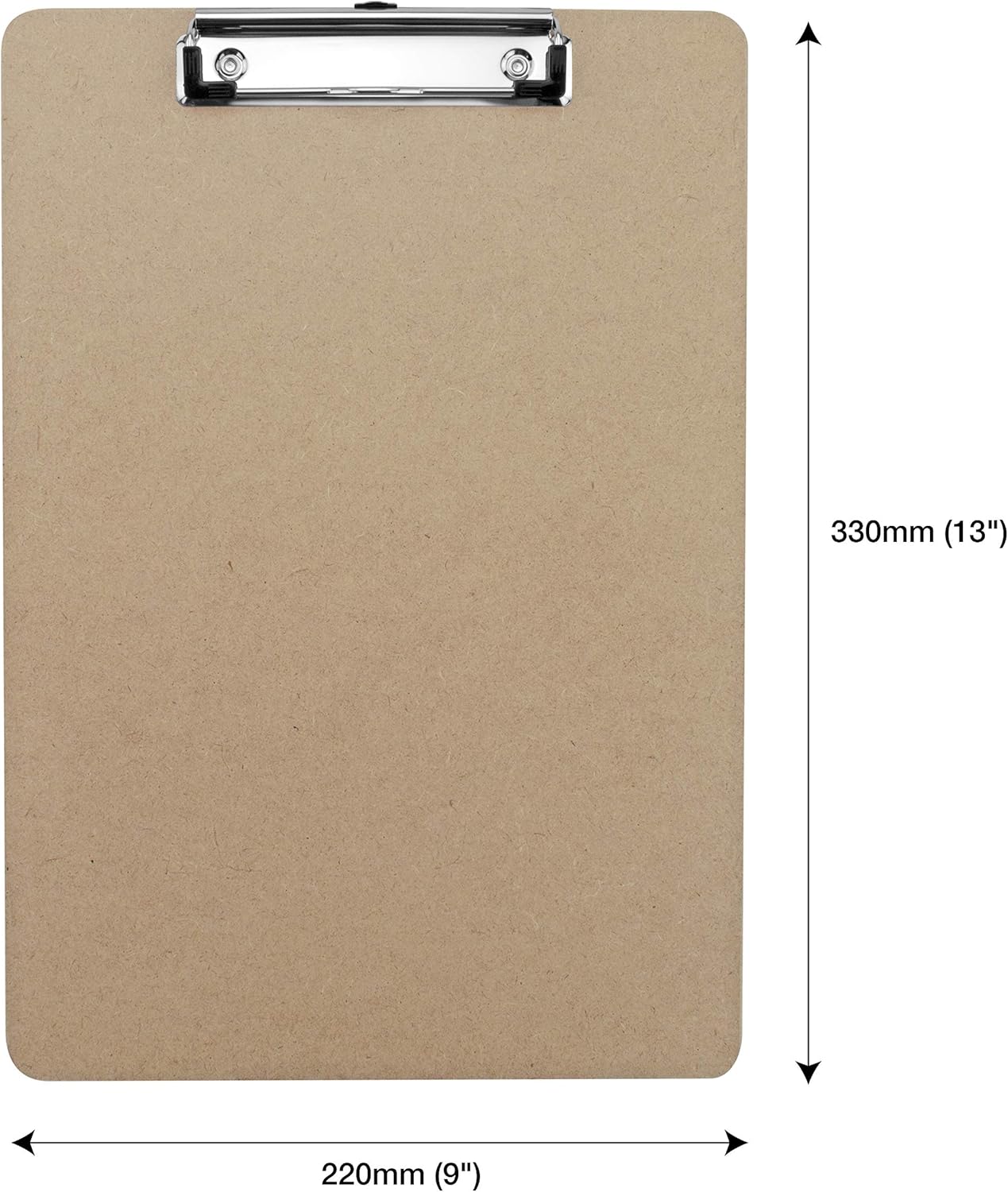 Rapesco 1601 Business Pack: 12 Standard Hardboard Clipboards, A4, Brown