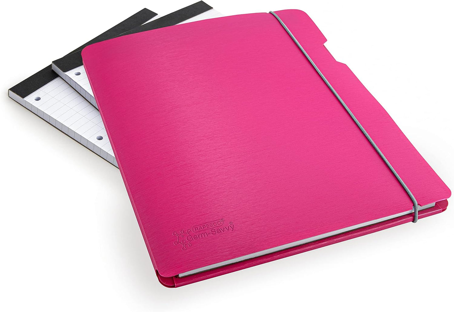 Rapesco 1686 Conference Portfolio Folder and 3 x Refill Pads with 160 Sheets, A4, Hot Pink