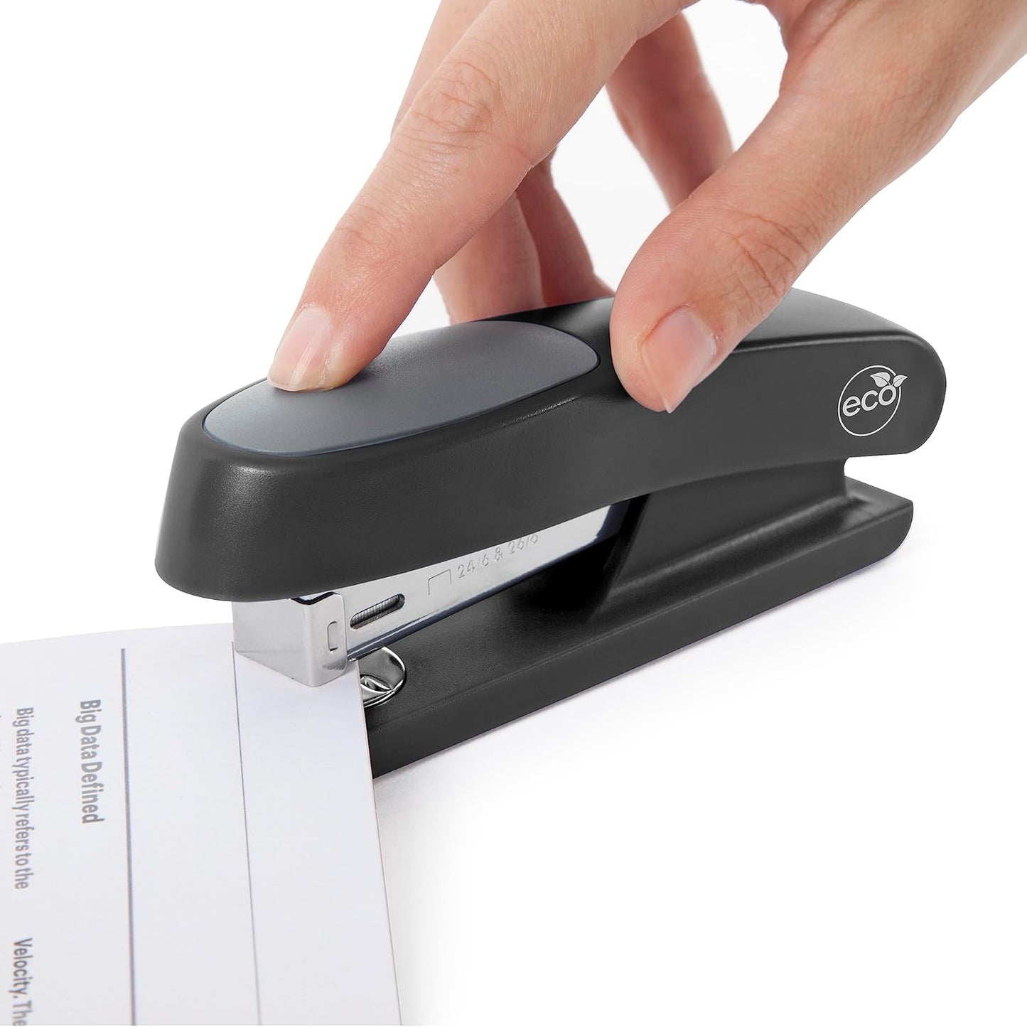Rapesco 1734 Business Pack: 6 Germ-Savvy Antibacterial ECO Sting Ray Staplers, 20 Sheet Capacity, and 6 Boxes of 1000 24/6 mm Staples, Black