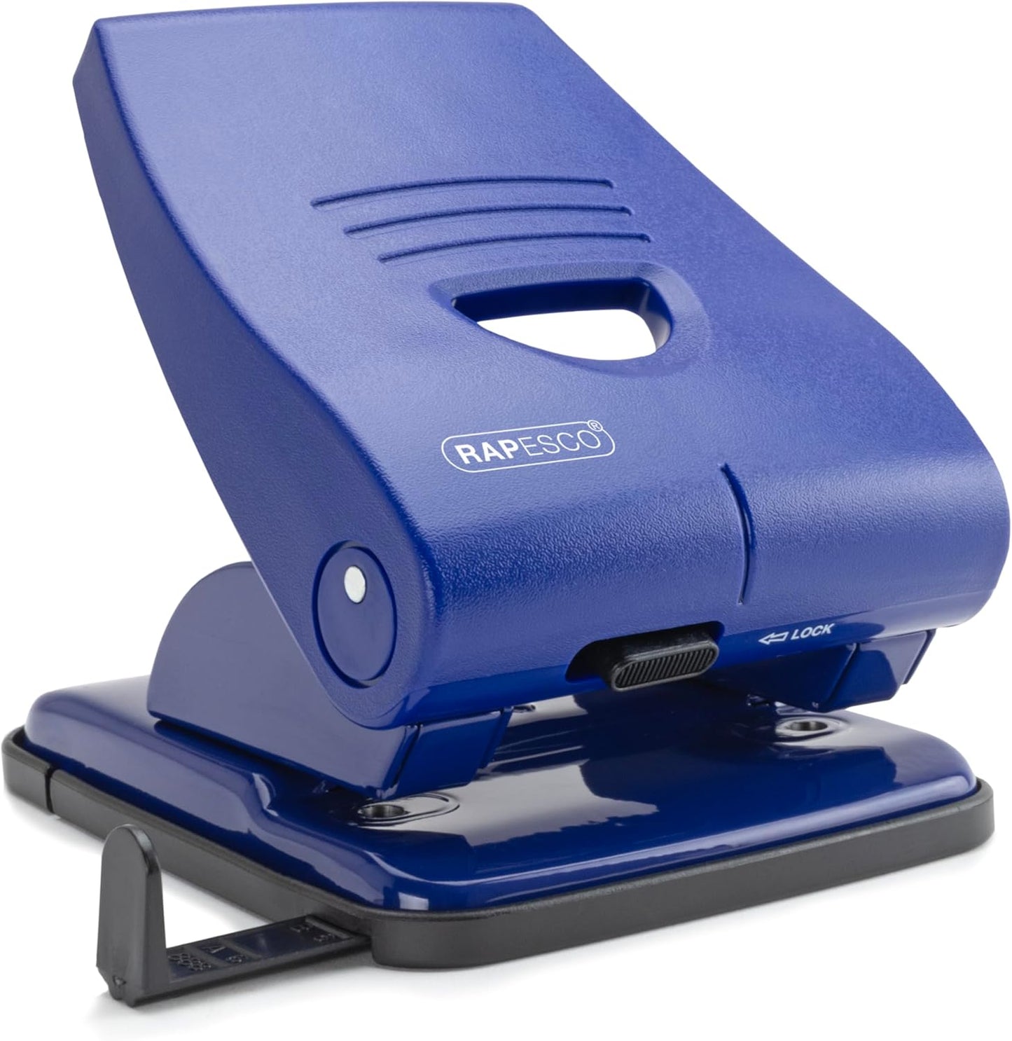 Rapesco PF835PL2 Heavy Duty 835-P 2-Hole Punch, 40 Sheet Capacity, Blue
