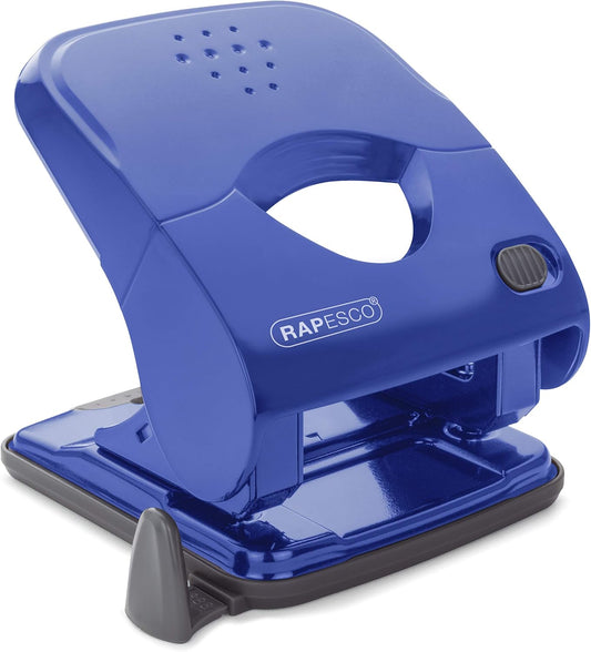 Rapesco 1542 X5-40ps Less Effort 2 Hole Punch, 40 Sheet Capacity, Blue