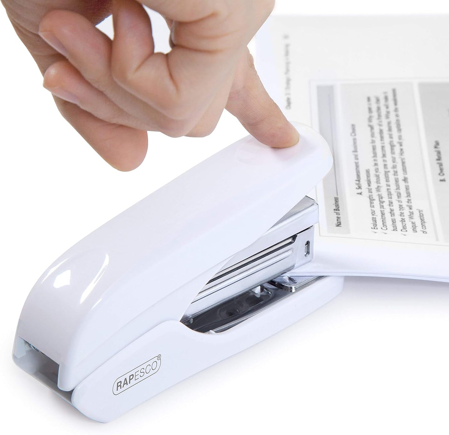 Rapesco 1311 X5-25ps Less Effort Stapler, 25 Sheet Capacity, White