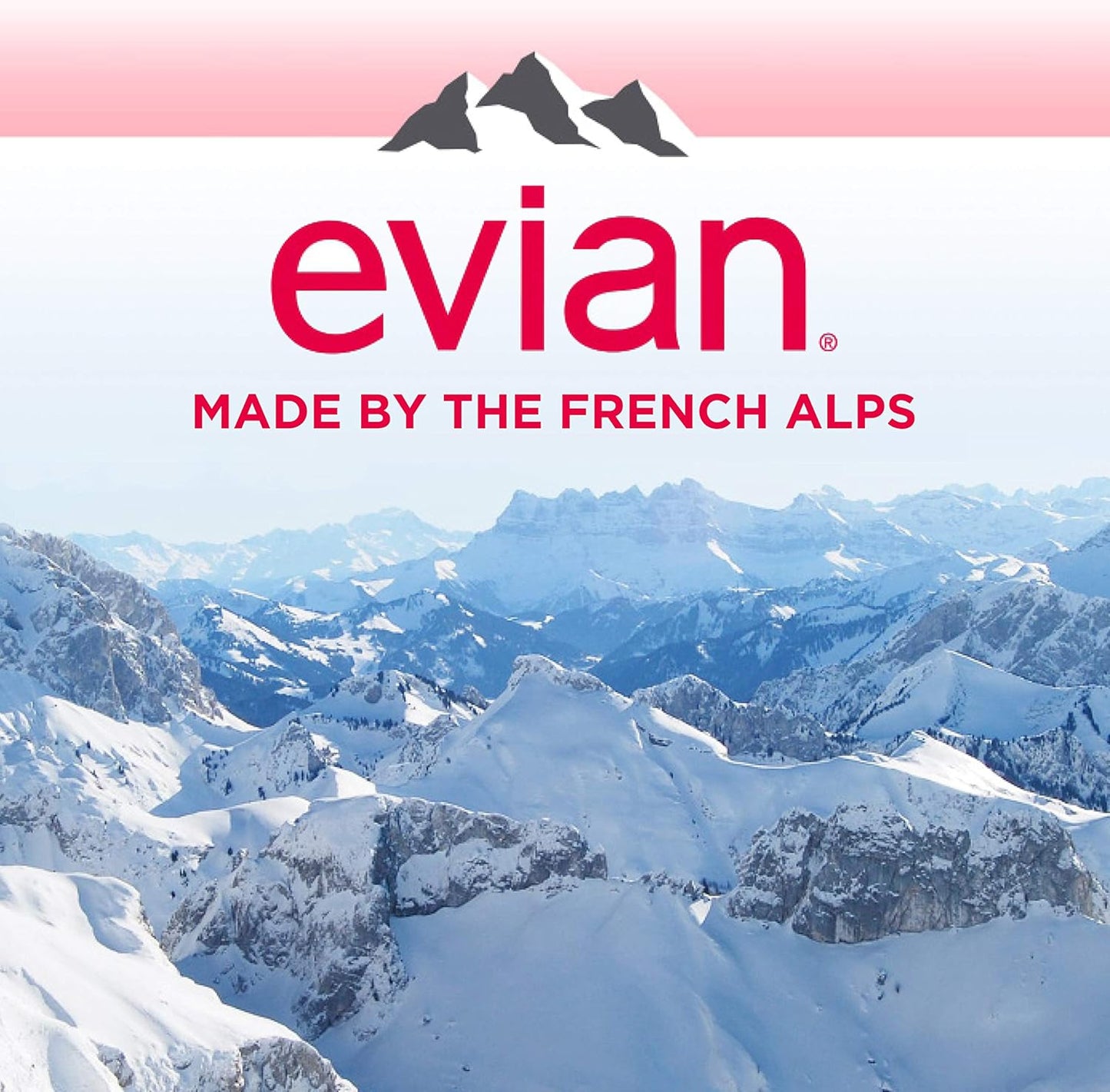 Evian Natural Spring Water, 1.0 Litre, 1000ml, 6-Count