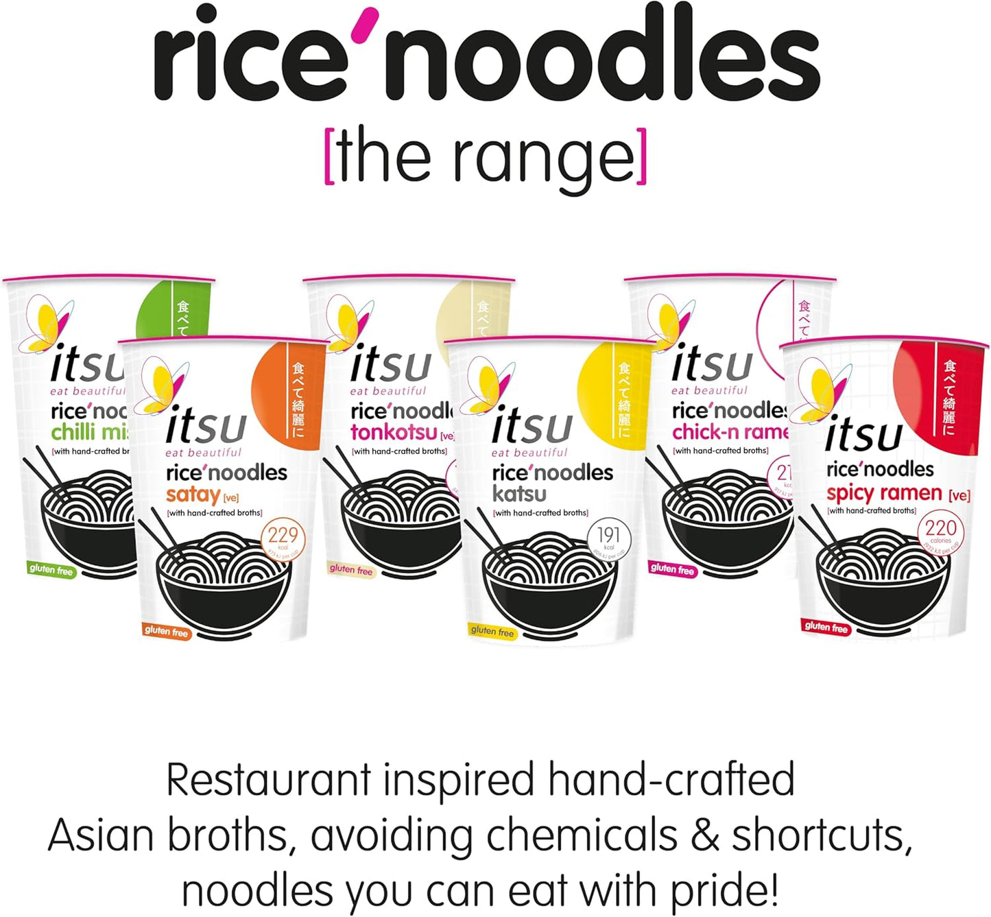 itsu Satay Flavour Rice Noodles | Pack of 6