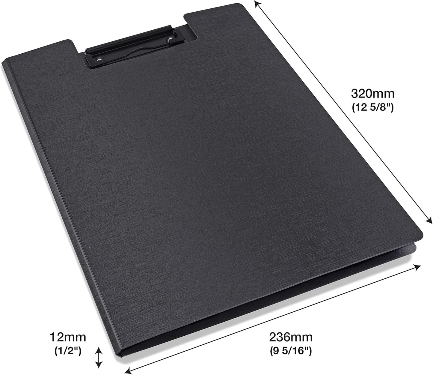 Rapesco 1641 Germ-Savvy Antibacterial A4 Foldover Clipboard, Black, Pack of 4