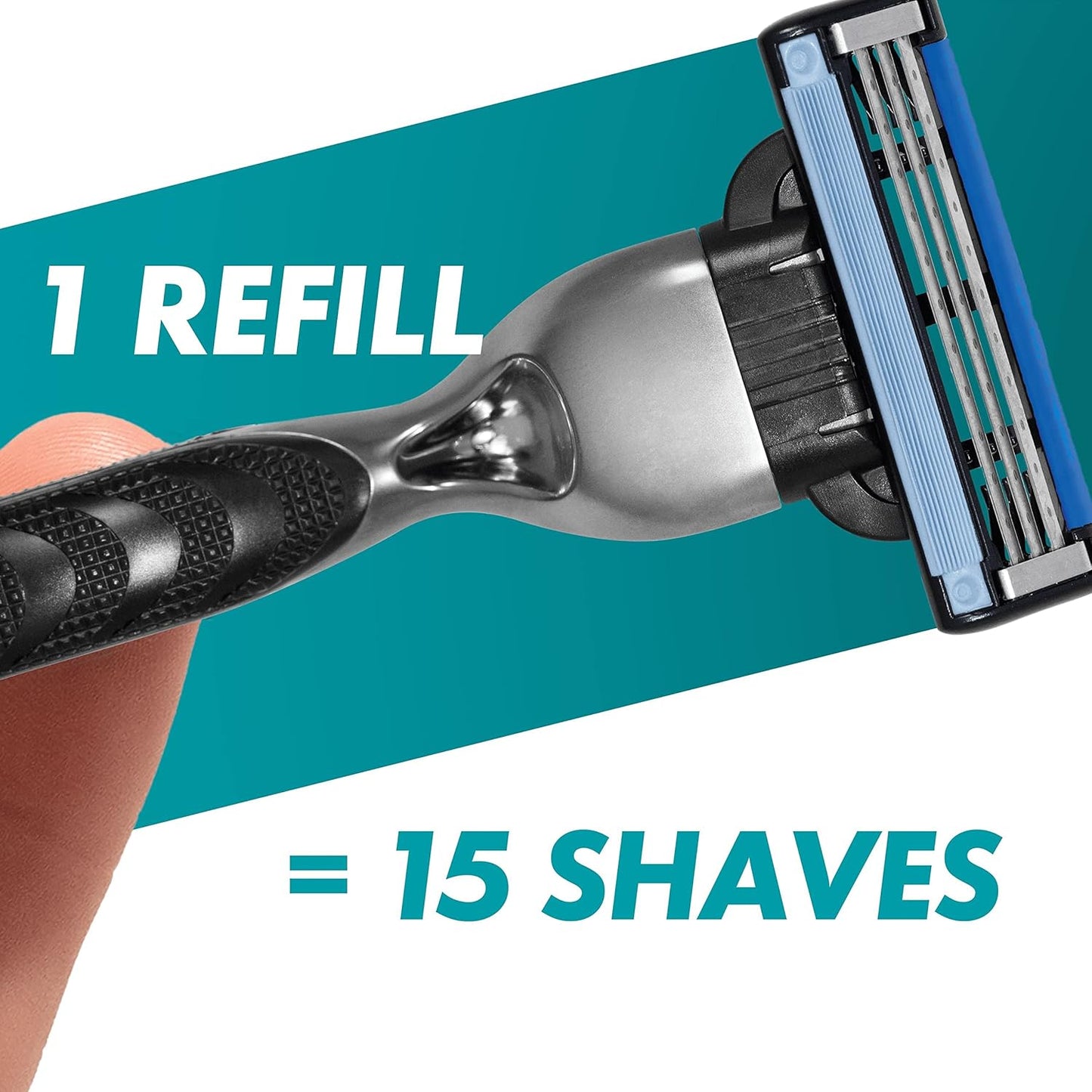 Gillette Mach3 Razor Blades Men, Gillette Razors For Men Mach 3, Pack of 12 Razor Blade Refills, Stronger Than Steel Blades, Enhanced Lubrastrip, Safety Razors For Men, Disposable Razors For Men