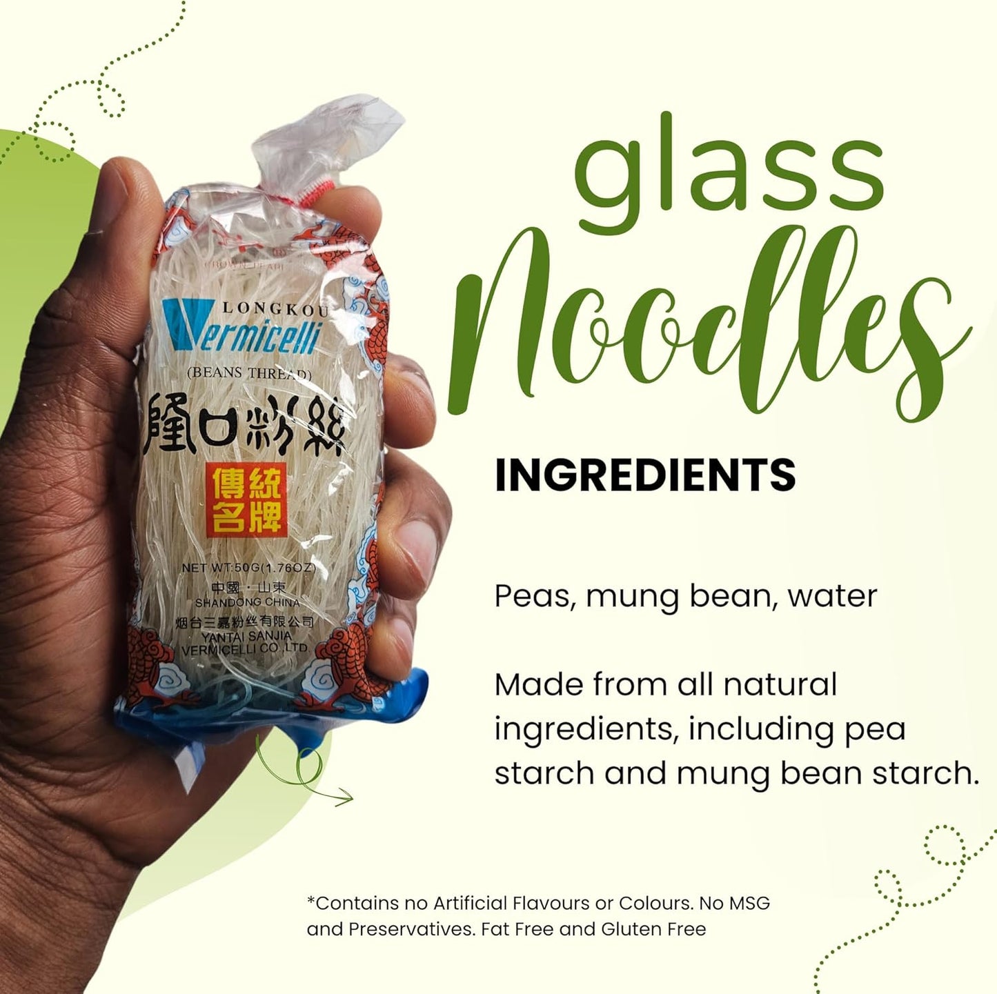 Vermicelli Glass Noodles 16 x 50g | Longkou Mung Beans Thread Vermicelli Noodles