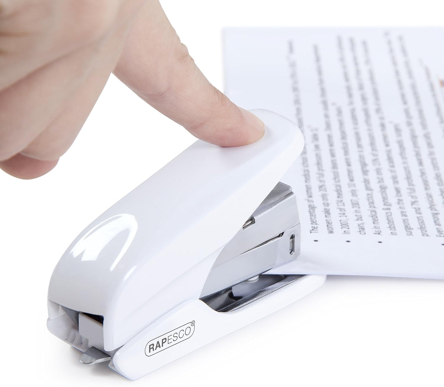 Rapesco 1310 Stapler X5-Mini Less Effort, White