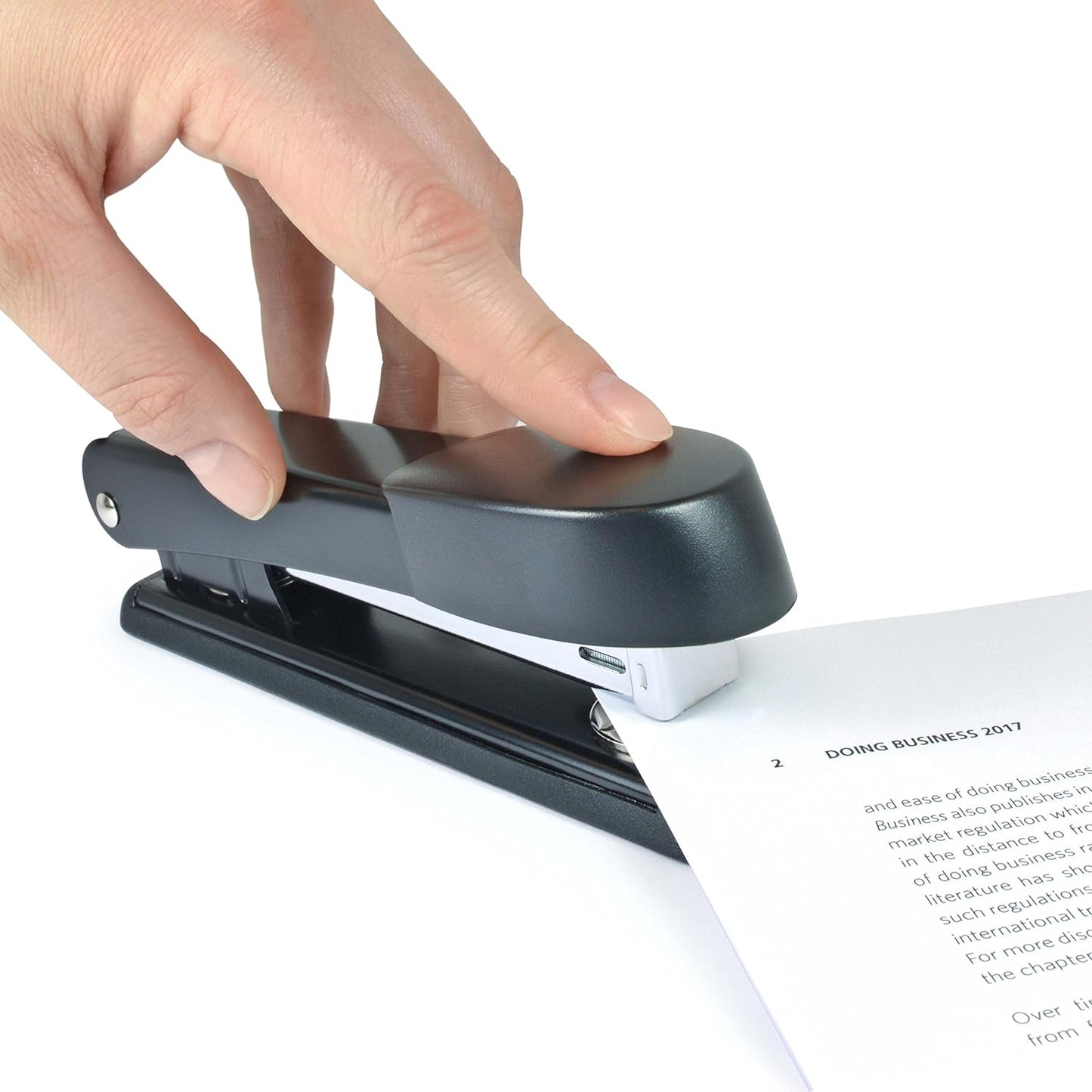 Rapesco R54500B2 Germ-Savvy Antibacterial, Marlin Full Strip Metal Stapler, Black