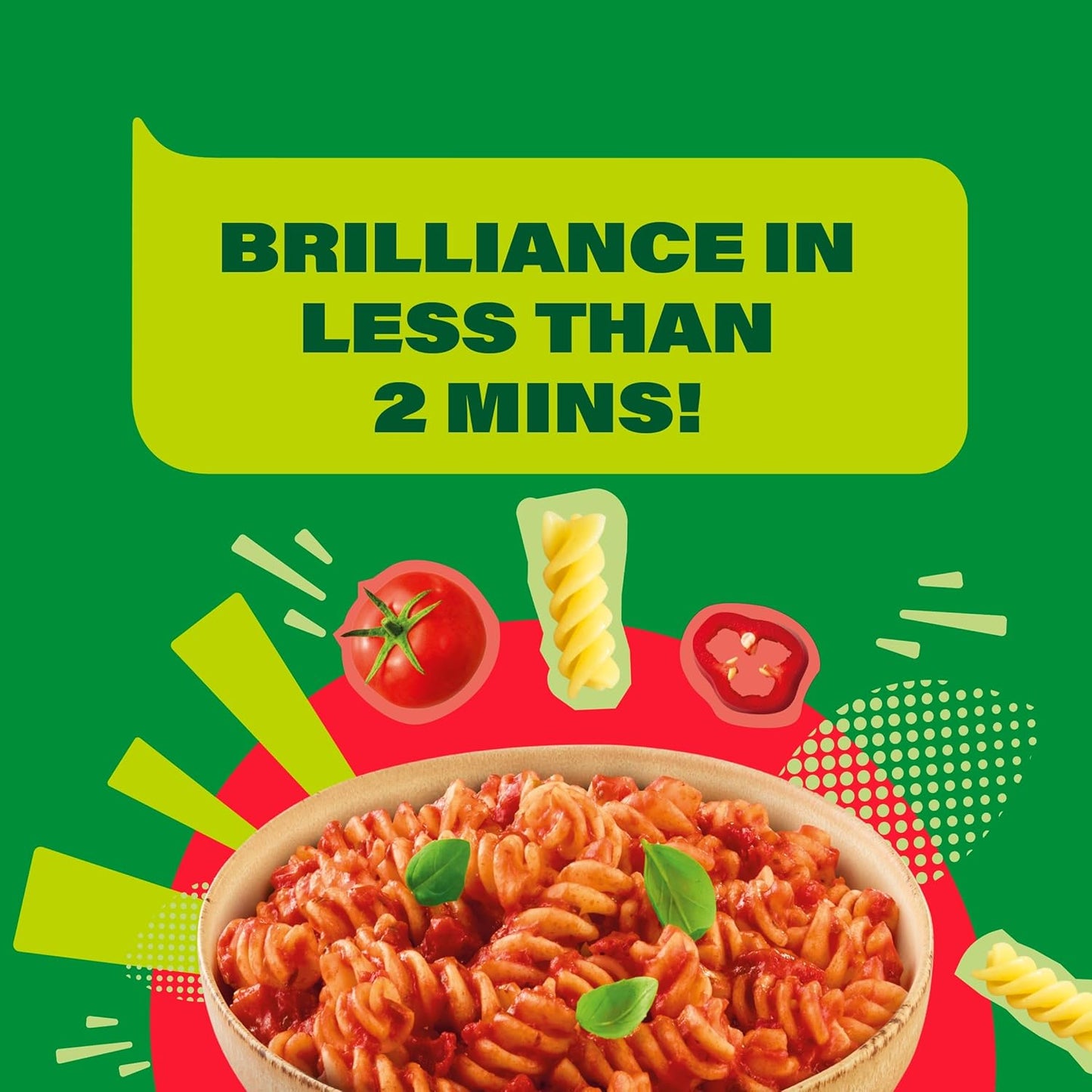 Dolmio Pasta Pronto Tomato and Chilli Microwave Fusili with Sauce, Bulk Multipack 6 x 200 g Pouches