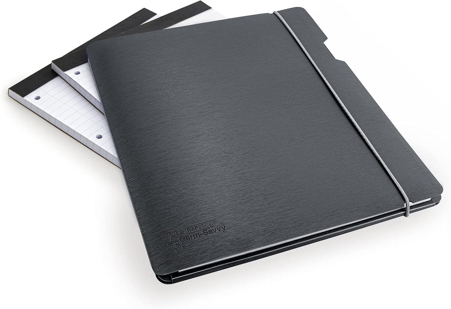 Rapesco 1636 Conference Portfolio Folder and 3 x Refill Pads with 160 Sheets, A4, Black