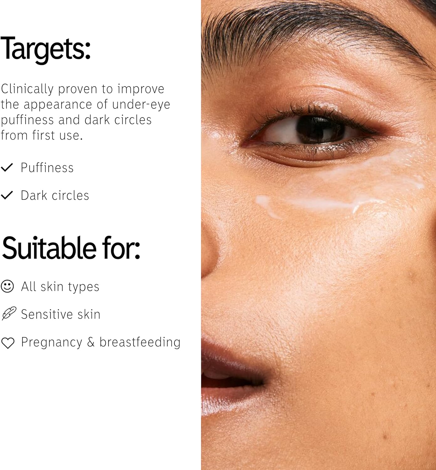The INKEY List Caffeine Eye Cream 15ml, Improves Dark Circles, Brightens Under Eye, Fragrance-free, Vegan Friendly, Suitable For All Skin Types