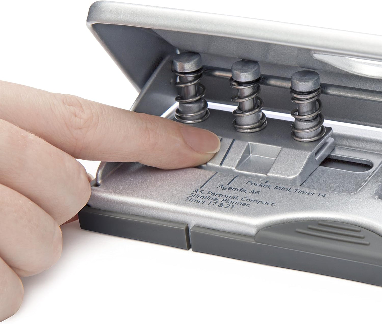 Rapesco 1344 Adjustable 6-Hole Organiser/Diary Punch, 10 Sheet Capacity, Silver