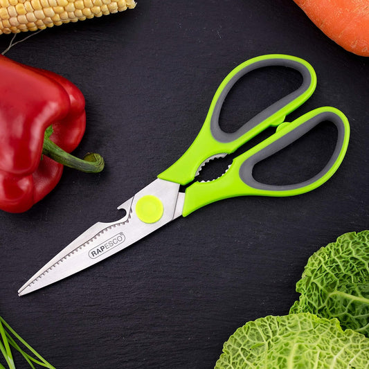 Rapesco 1598 Multi-Purpose Kitchen Scissors, Green