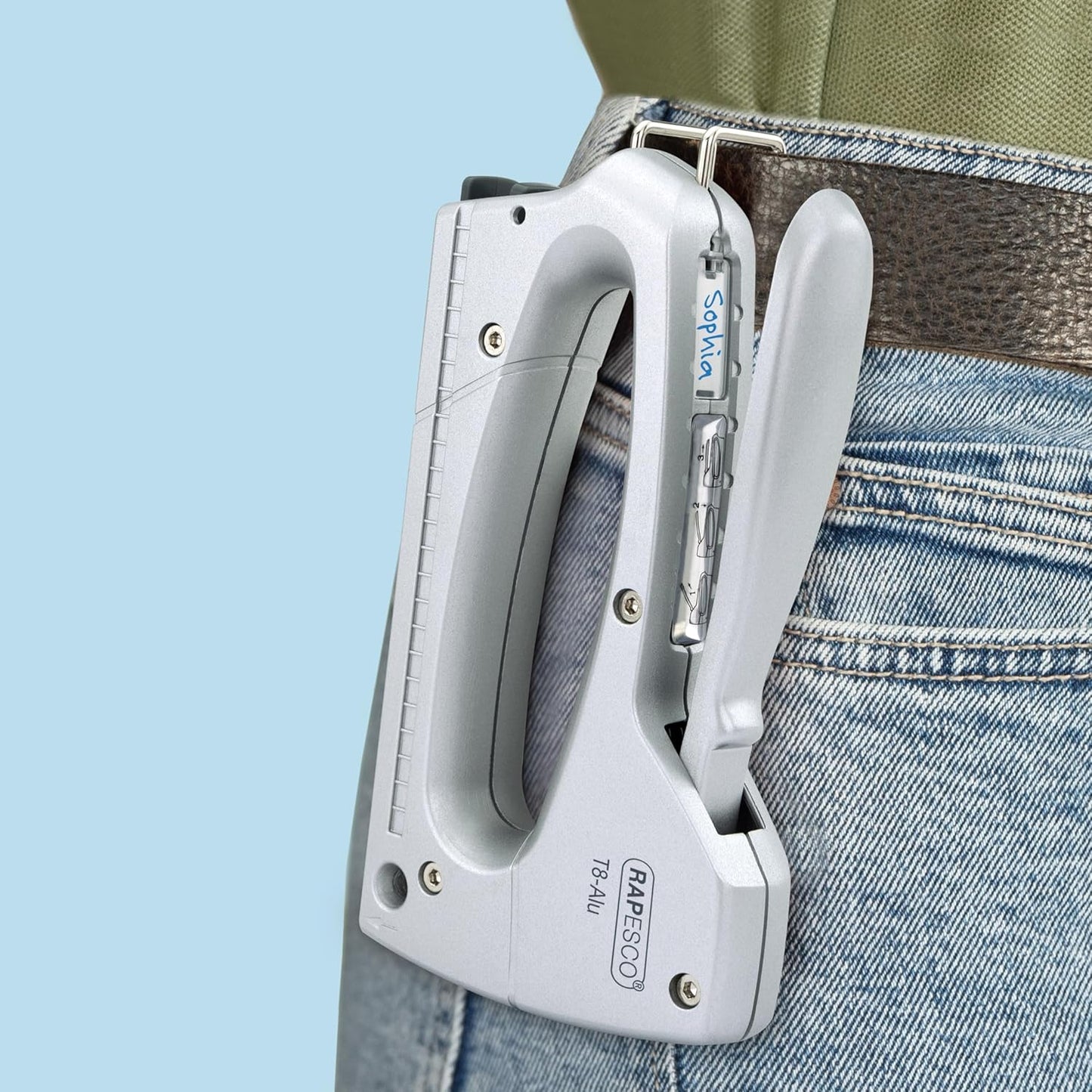 Rapesco 0958 T8-Alu Staple Tacker with 300 13/6mm Staples, Silver